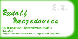 rudolf maczedovics business card